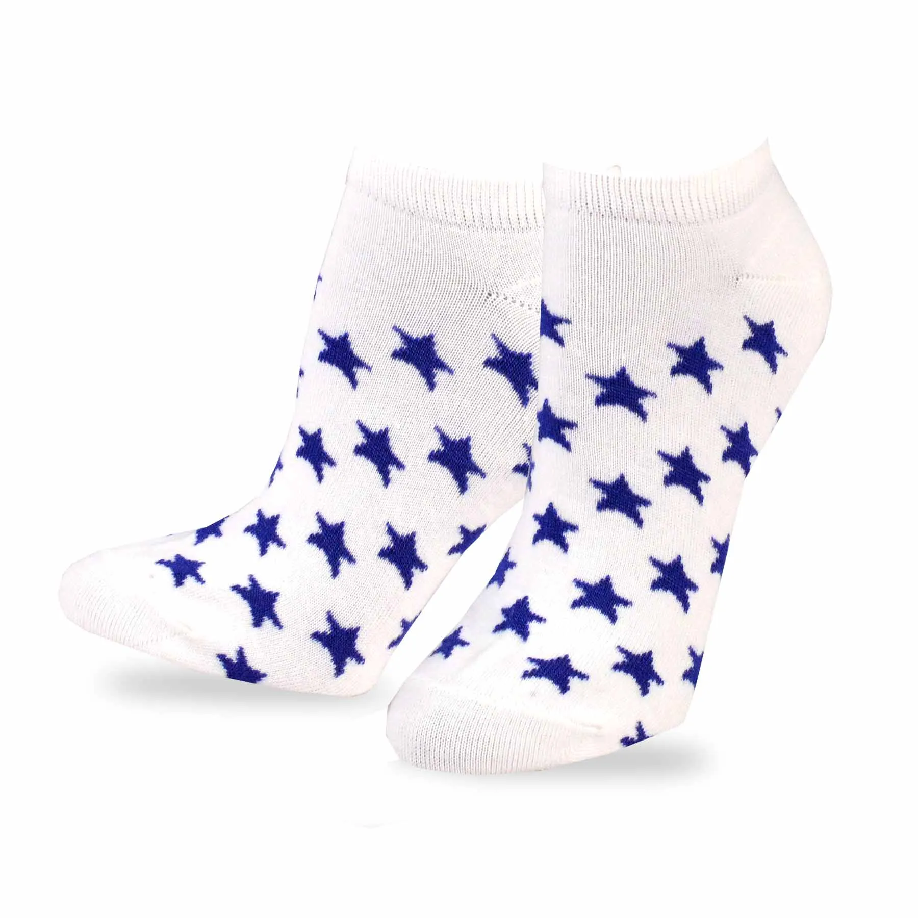 TeeHee Socks Women's 4th of July Cotton No Show Stars and Stripes 6-Pack (11155)