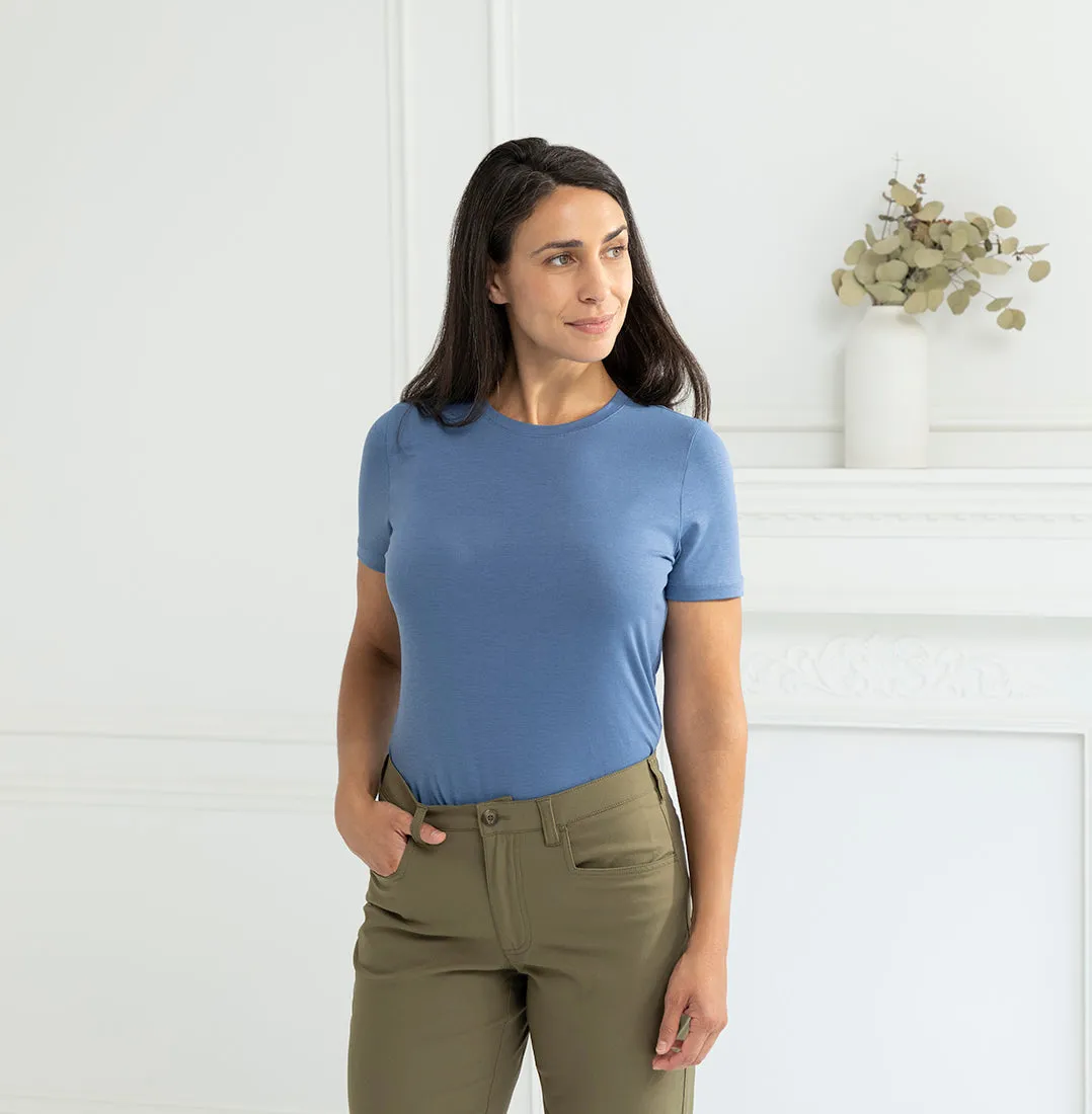 Threshold Crew Neck T-Shirt Petite Fit - Vista Blue