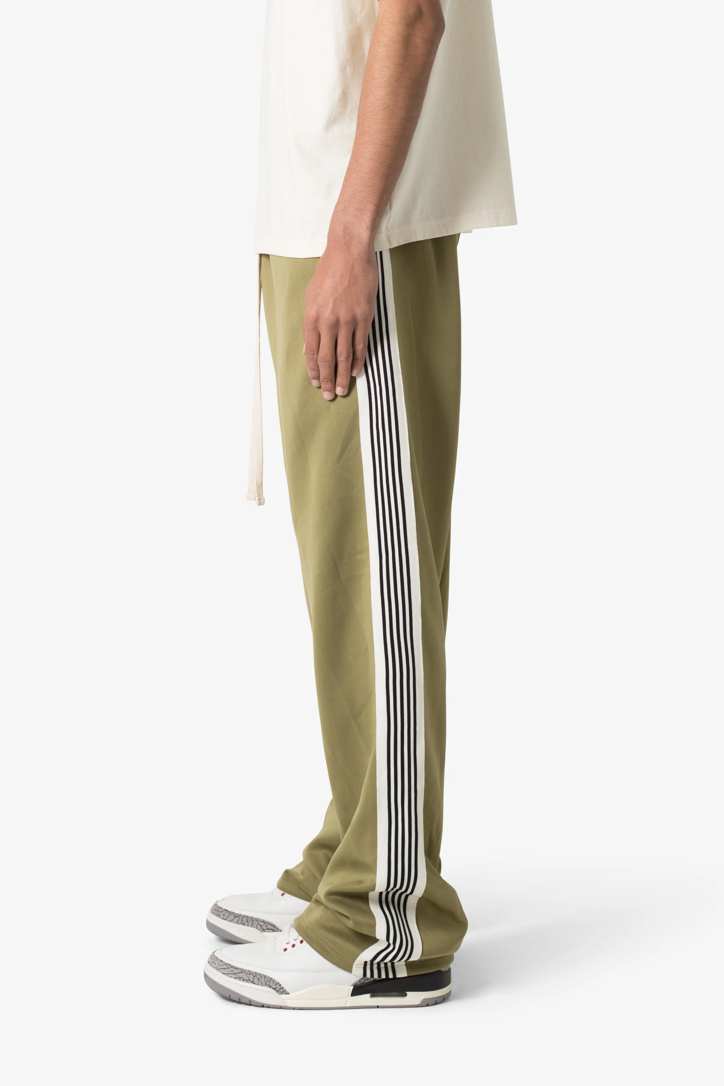 Tricot Side Stripe Pants - Olive