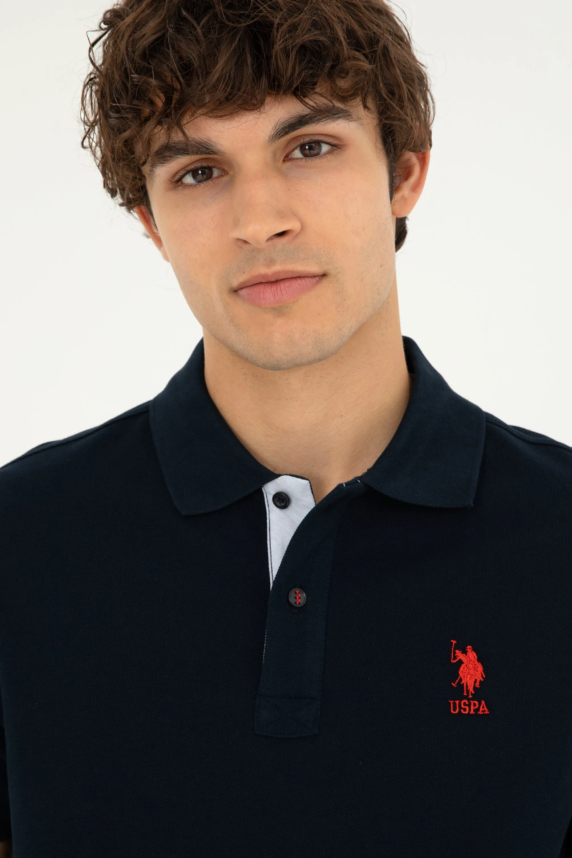 USPA Polo Shirt Men Dark Blue VR100 USPOM239 USPA LOGO US Polo Assn.