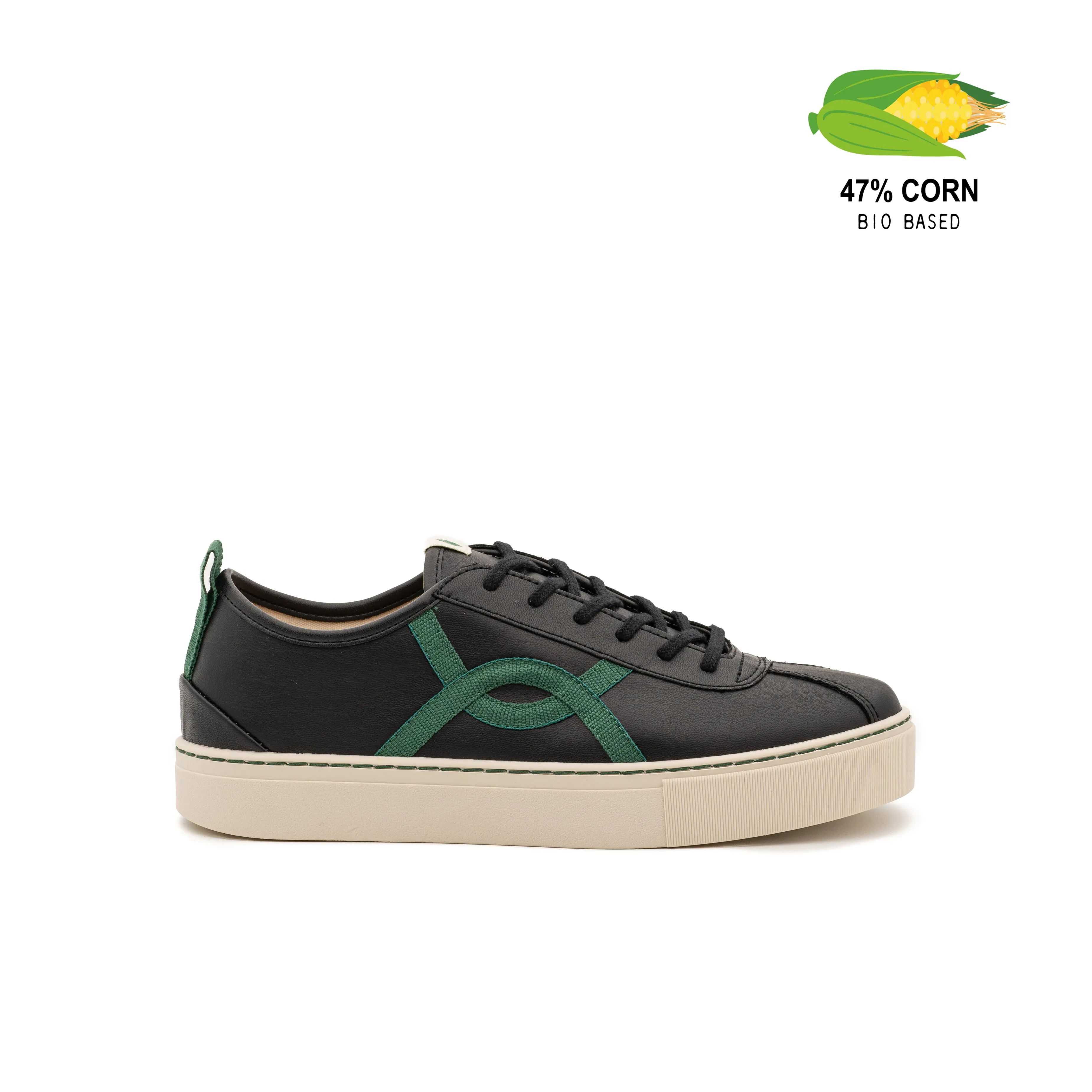 Vegan sneaker black of corn KAF009