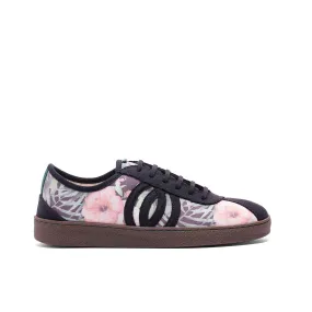 Vegan sneaker flowers black DIO005