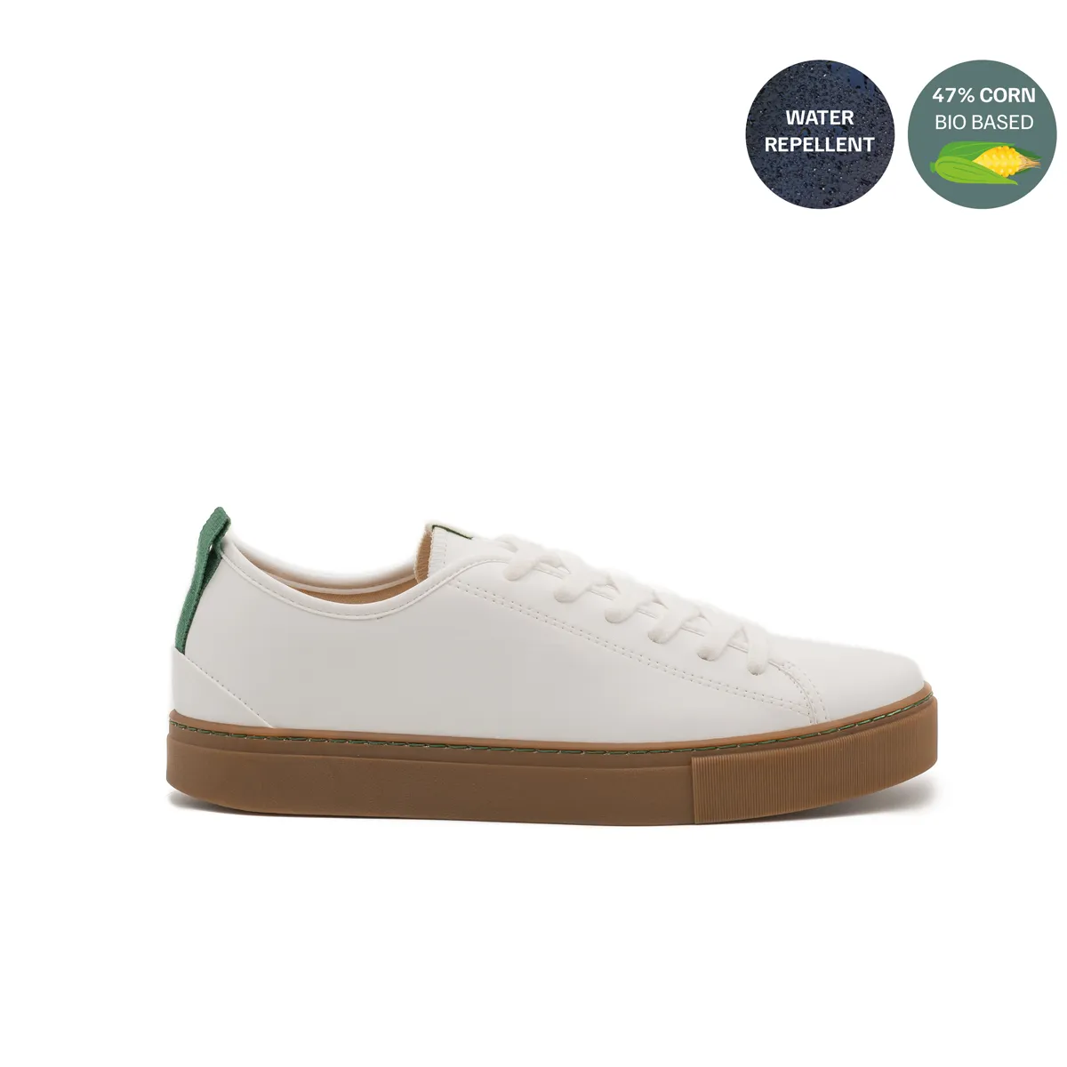 White Vegan Corn Sneakers - NIK010