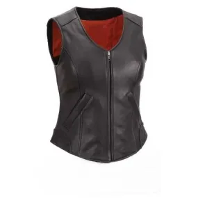 Women Leather Vest