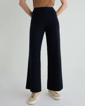 Women's Double Face Pants Navy Blue