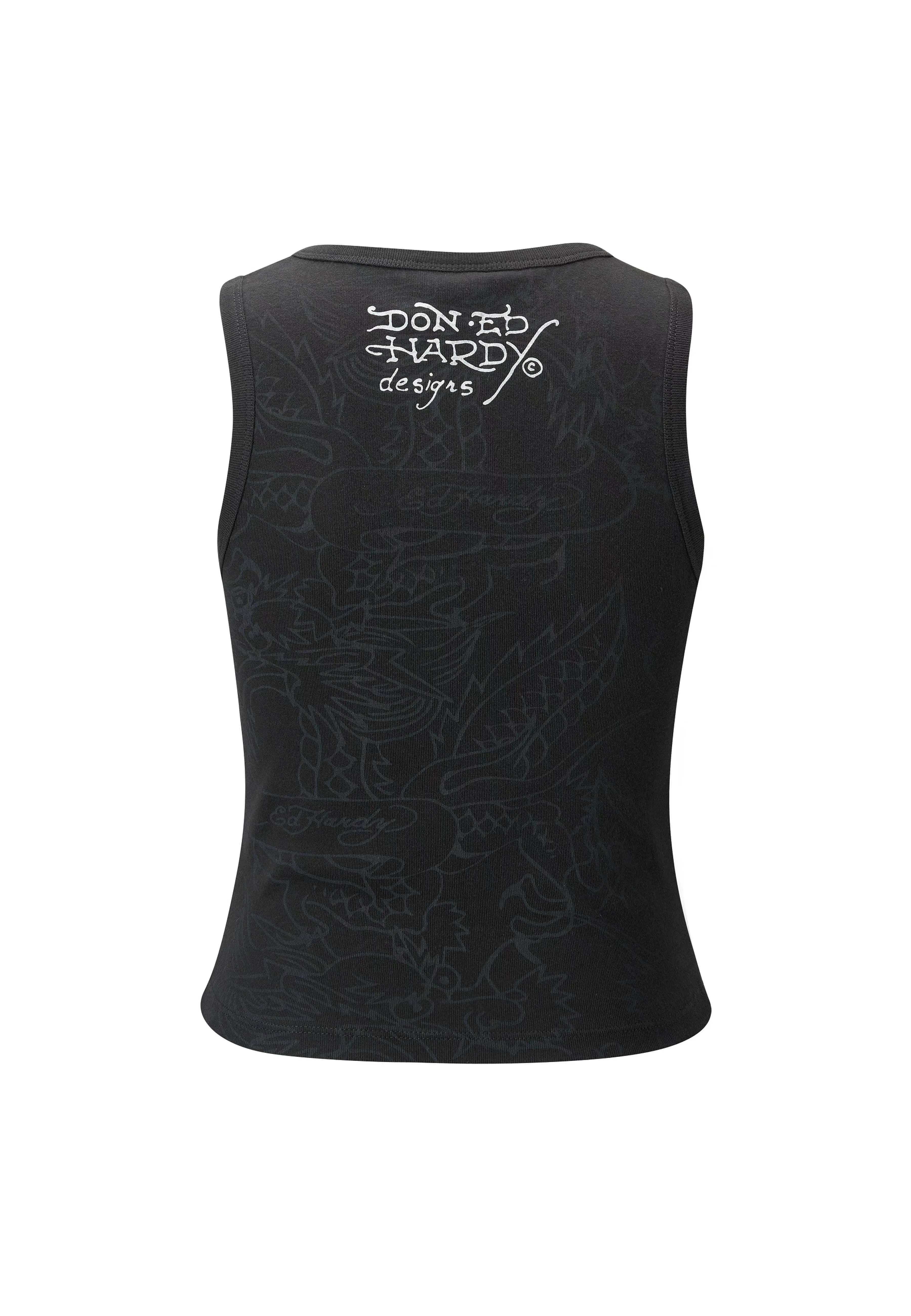 Womens Love-Dies-Hard Vest - Black